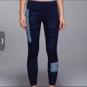 Lululemon Wunder Under Sashiko Patch Camo leggings Size 4
